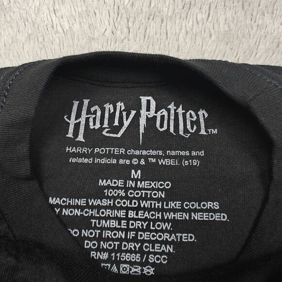 Slytherin Harry Potter Graphic T-Shirt Women's M Black Coat of Arms Logo - Picture 3 of 4